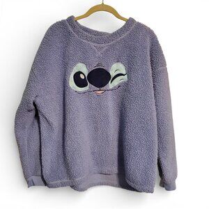 Lilo and Stitch Stich Fleece Crwe Neck Sweatshirt Women's Size XL